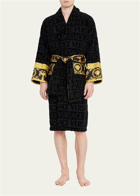 mens versace robe|versace unisex barocco sleeve robe.